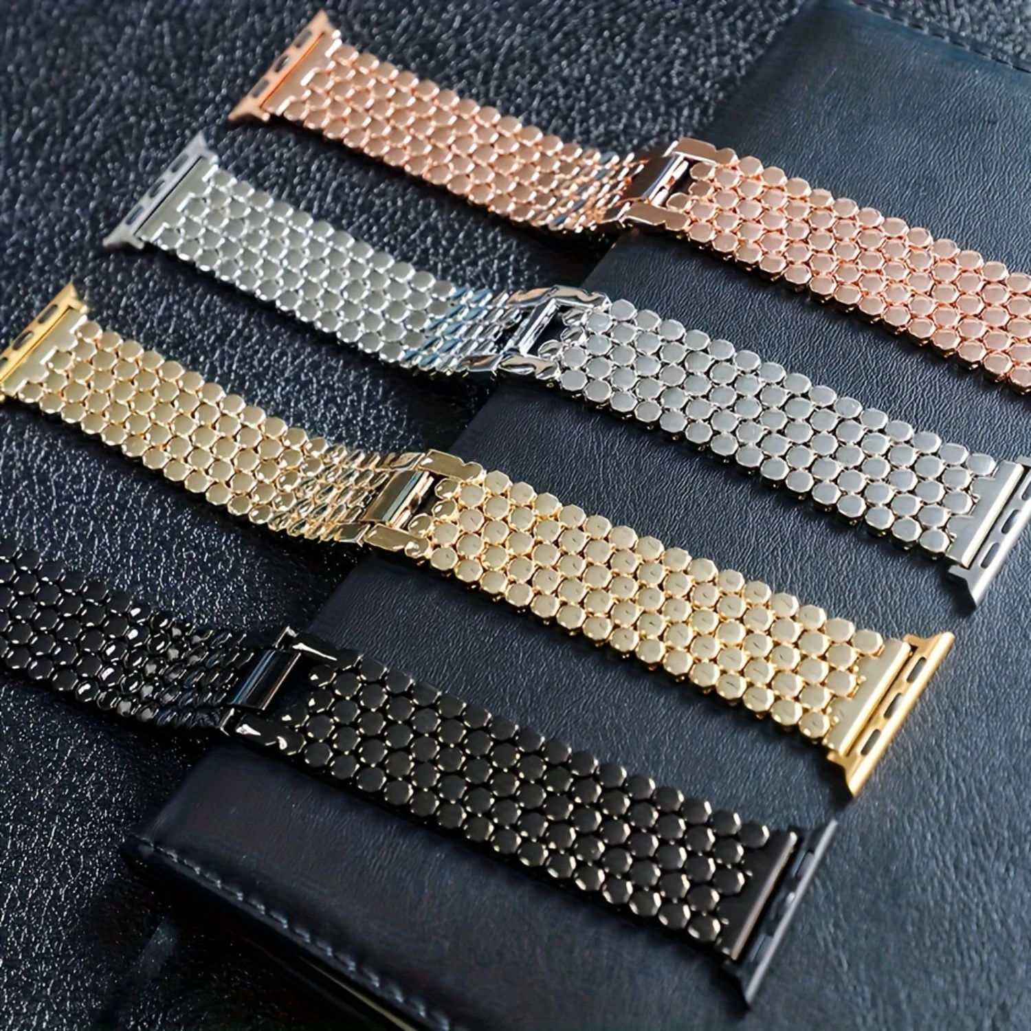 รูปแบบเกล็ดปลาสแตนเลสสตีลสร้อยข้อมือสําหรับนาฬิกา Series 8 Ultra 7 6 SE 5 4 3 2 1, สายโลหะ 38 มม.-49 มม.