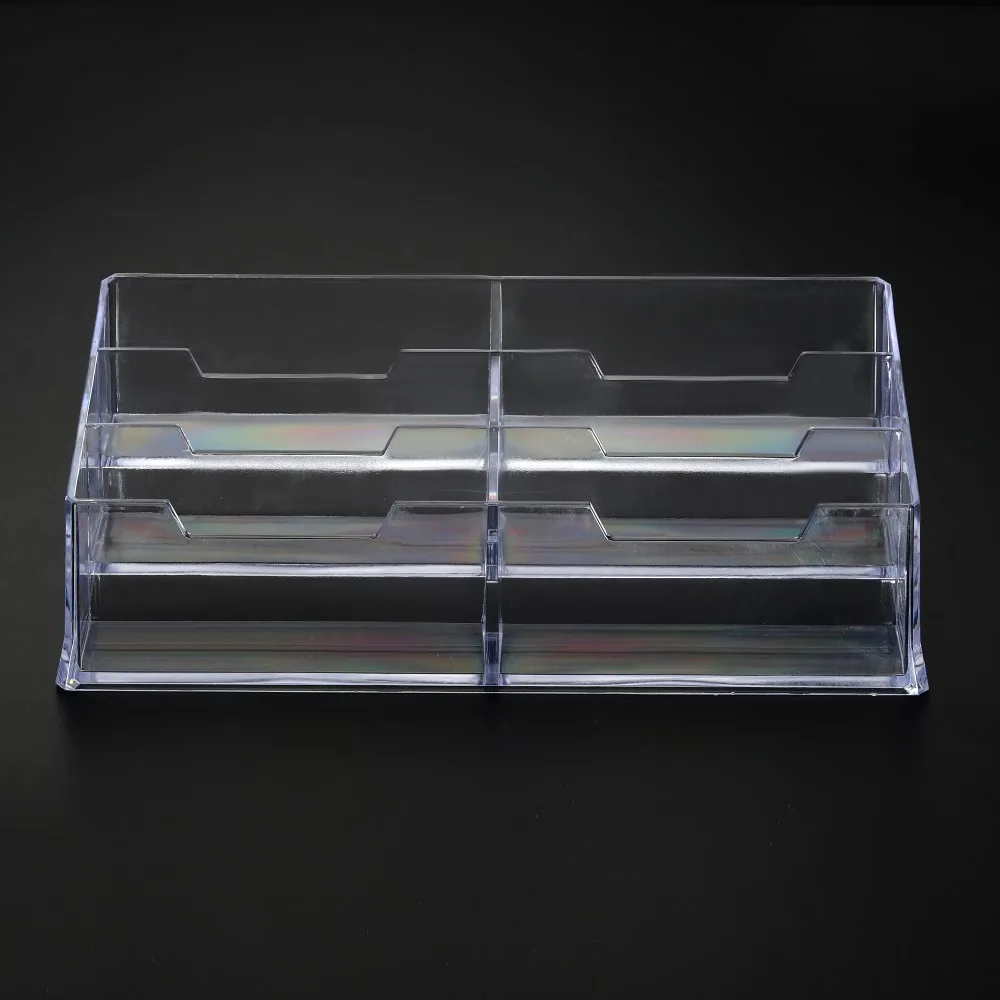 New Plastic Card Box Transparent Display Stand Card Storage Box Storage Sticky Note Holder Office