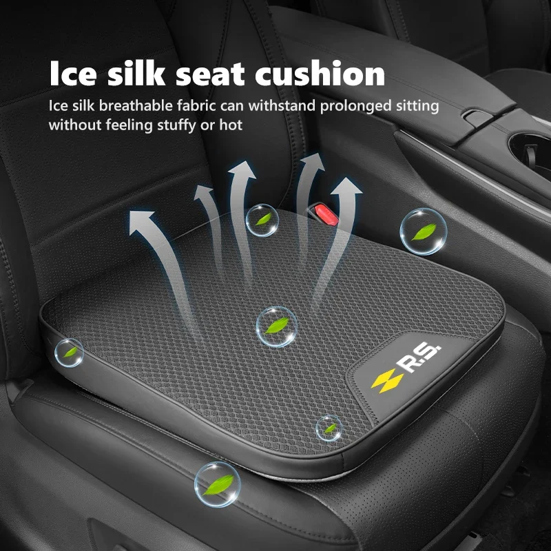 

Car Sticker Car Seat Increase Cushion Breathable Ice Silk Thick Pad Soft Mat For Renault RS Clio Scenic Logan Megane Koleos Sand