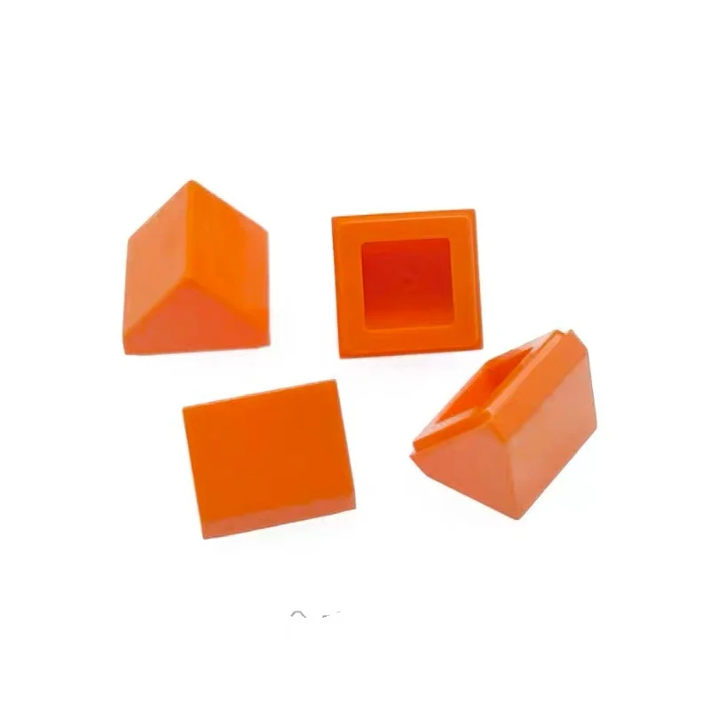 50 шт. КРОВЕЛЬНОЙ ПЛИТКИ 1X1, ГРАДУС. 45 шт., совместимые с кирпичиками 35464 без ручек, наклонные самозапирающиеся кирпичики MOC, аксессуары для строительных блоков и игрушек