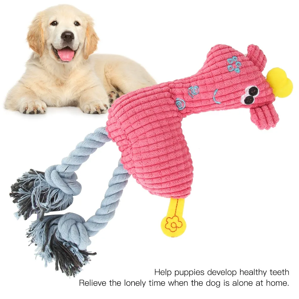 Durable Use Bite Tough Dog Toy Animal Shaped Soft Squeaky Toy Sturdy Build Vibrant Color Tug Toy Tugging Game