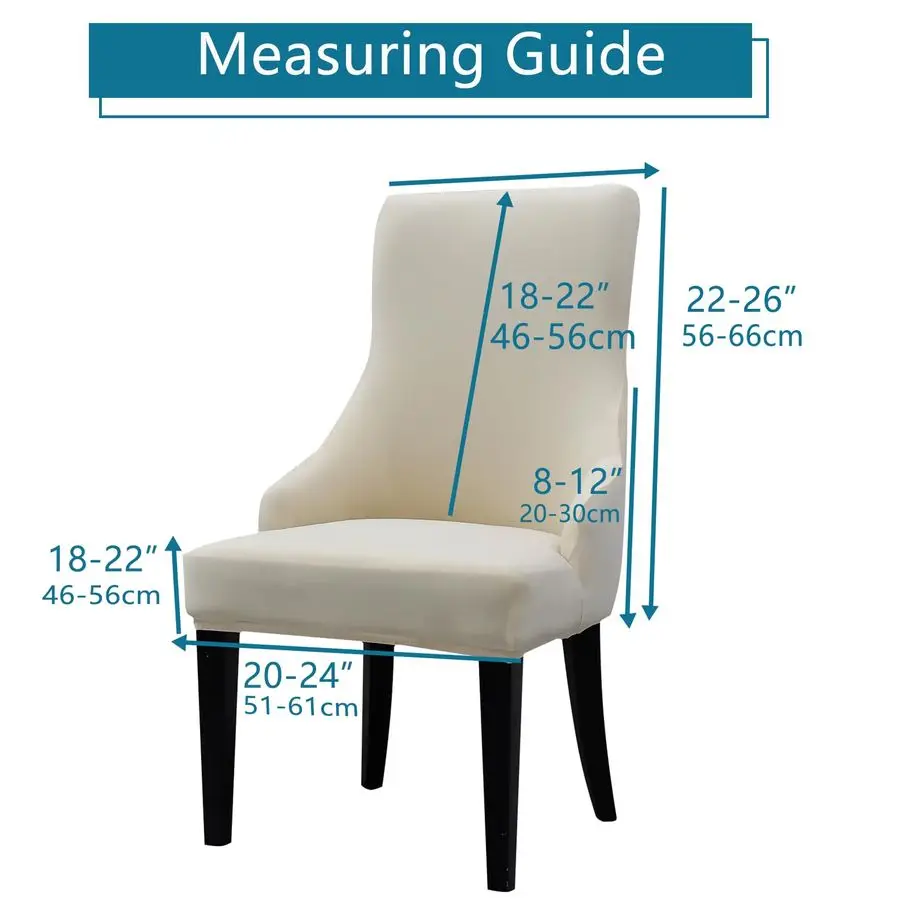 

Stretch Wingback Side Chair SlipcoverAccent Chair Cover Slipcover with Arm,Washable Upholstered Arm Dining Chair with Nailed Tri