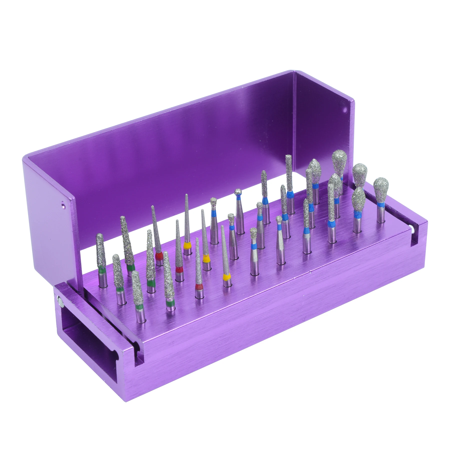 30 قطعة/المجموعة FG الأسنان الماس بور مع الألومنيوم تطهير الأوتوكلاف حامل الحفر عالية السرعة تلميع طبيب الأسنان استخدام فقط #2