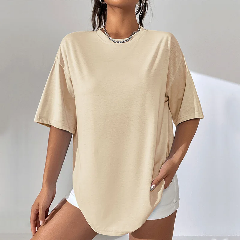 

2026 New Fashionable Casual Simple Style Basic Short-Sleeve Women's T-Shirt Round Neck Women's Clothing