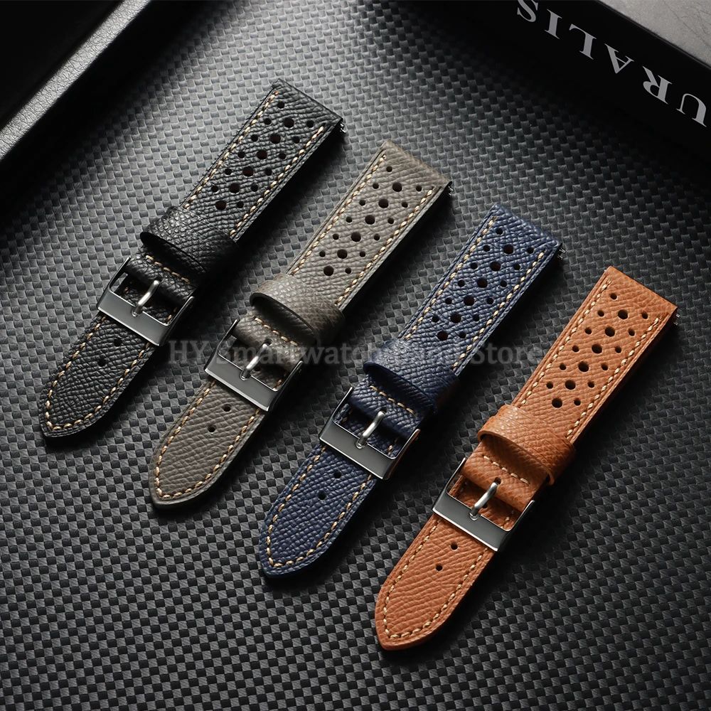18mm 19mm 20mm 22mm Breathable - Leather Strap Quick Release recension och pris