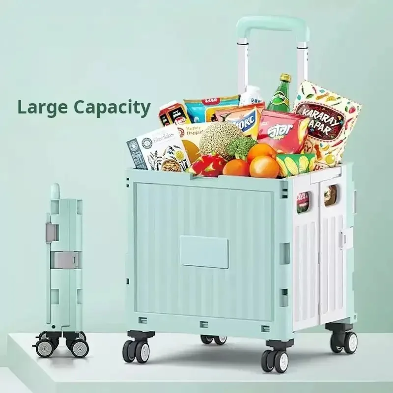 

Мобильная складная тележка для покупок с чехлом, портативная многофункциональная тележка для покупок, покупки на открытом воздухе, многоцелевая