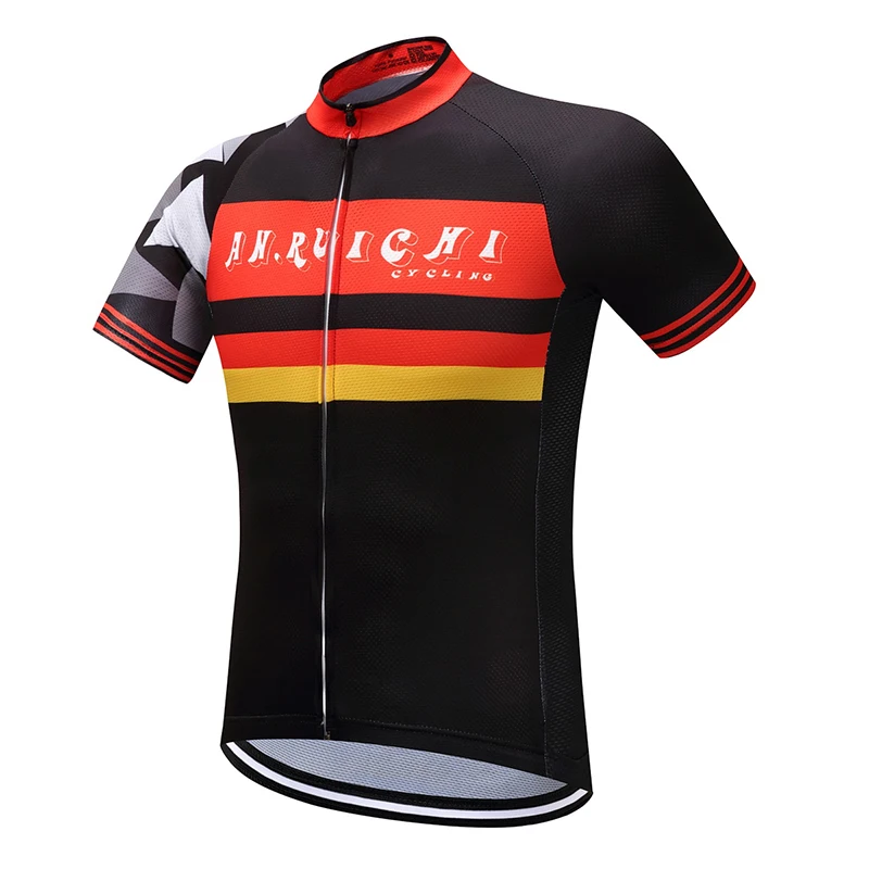 

Men/Women Summer Cycling Jersey Colorful Stripes Anti-sweat Quick Dry Short Sleeve Riding Jerseys Customized/Wholesale Service