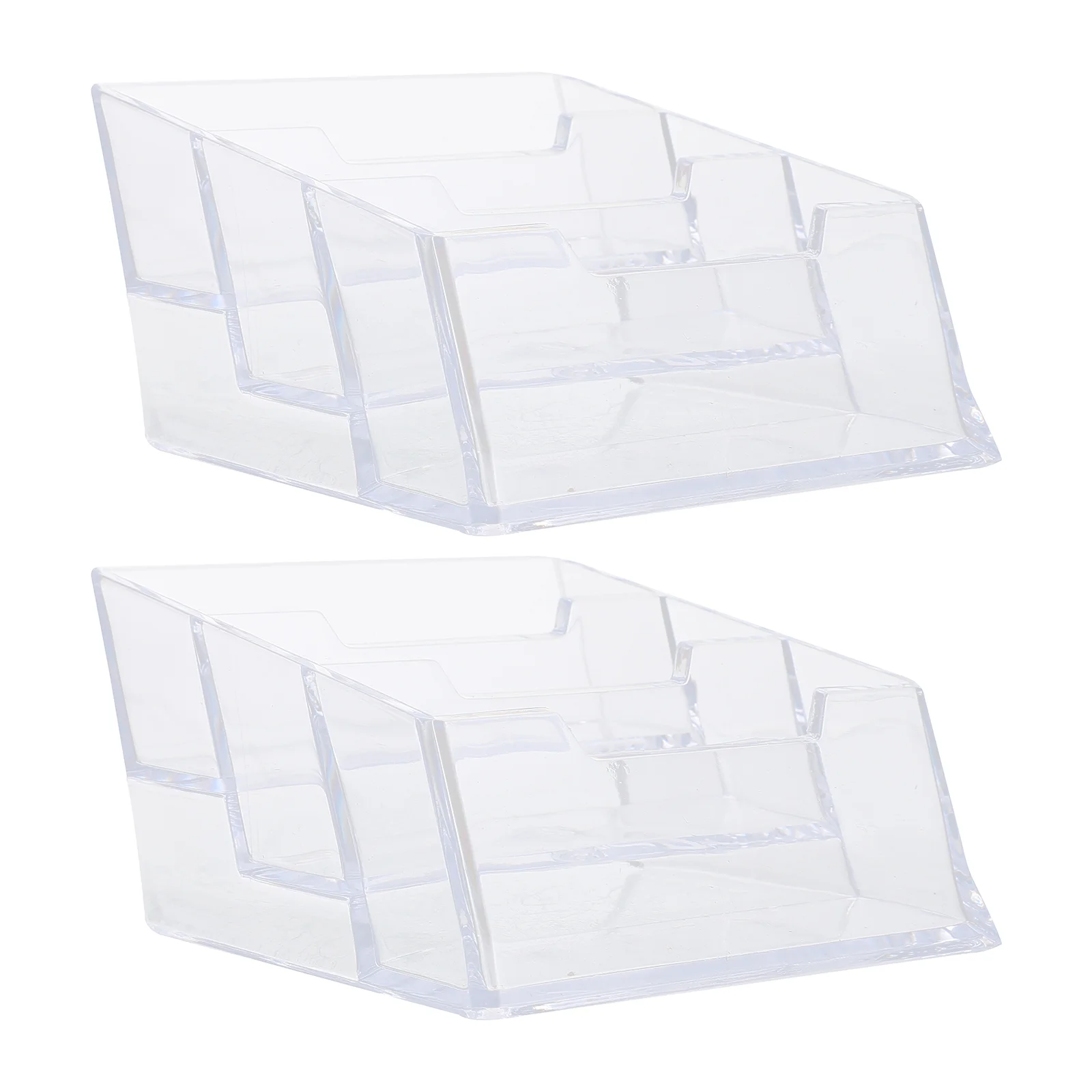 

Table Top Display Stand Transparent Business Card Case Desktop Cards Office Supplies