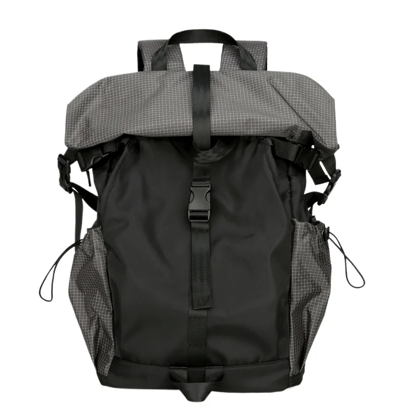 

2024 Stylish Roll Top Backpack for Men, Waterproof Travel Rucksack, Foldable Laptop Bag with Padded Straps, Urban Street Daypack