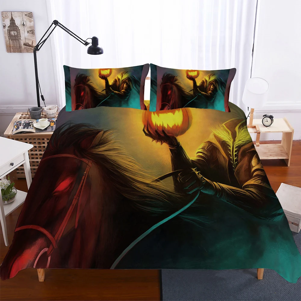 

Skull Bedclothes Happy Halloween Bed Set Kids Bedding Set Boys Juego De Cama Ropa De Cama 150x200cm 140x210cm Duvet Cover Set