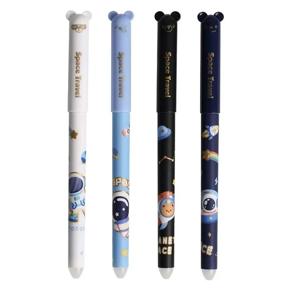 24PCS/Set Multi-functional Black/Blue Ink Erasable Pen 0.5mm Astronaut Panda Rabbit Gel Pen Writing Tool Sign Pen Students