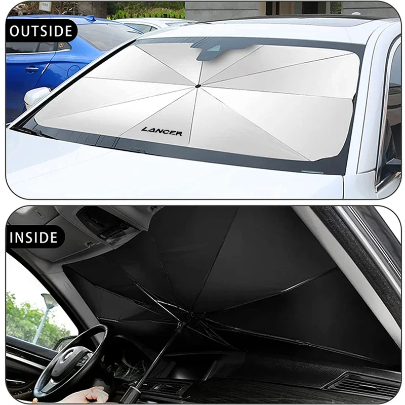 Car Windshield Sunshade Umbrella For Mitsubishi Outlander Lancer 9 EX ASX Pajero L200 Colt Eclipse Ralliart Delica auto parts