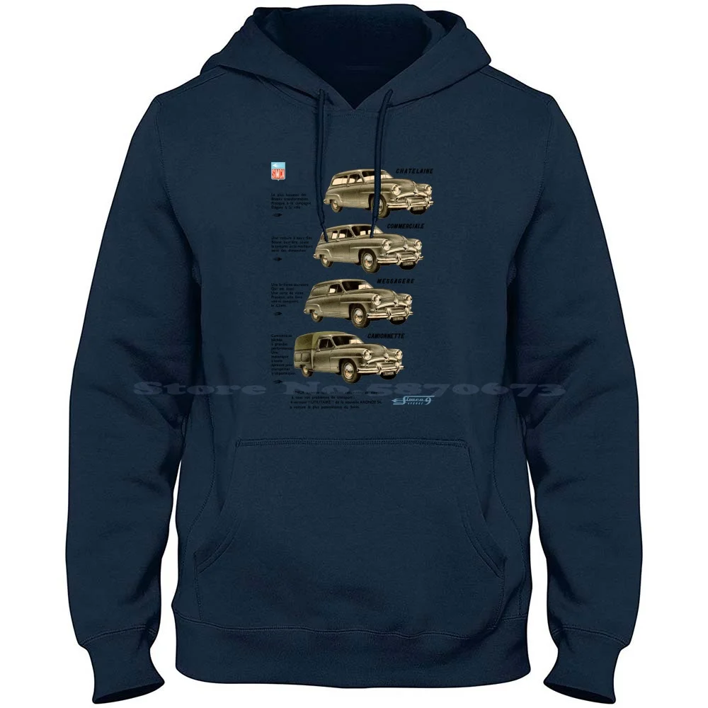 Simca Aronde-Van / Commercial Vehicles Range 100% Cotton Hoodie Ibiza Malaga Fiat Regatta Fiat Strada Ritmo Spanish Spain