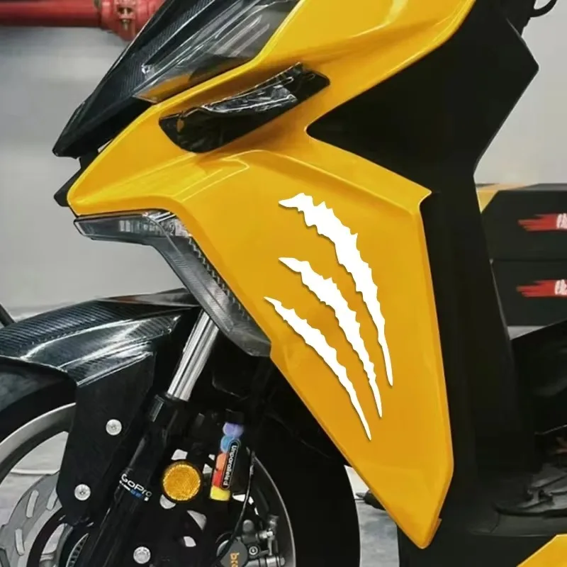 1Pair Monster Claw Scratch Motorcycle Stickers DIY Motorbike Fuel Tank Headlight Helmet Body Waterproof Sunscreen Decals Decors image 2