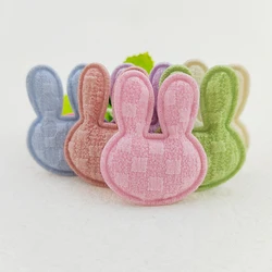 60Pcs 3.3x4CM Rabbit Head Padded Appliques For Clothes Hat Sewing Supplies DIY Headwear Hair Clip Bow Decor Patches