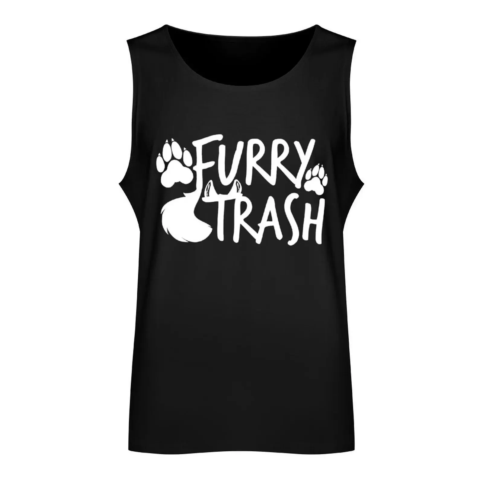 Furry Trash -white- Tank Top male top T-shirt Men's gym Body man Tank Top