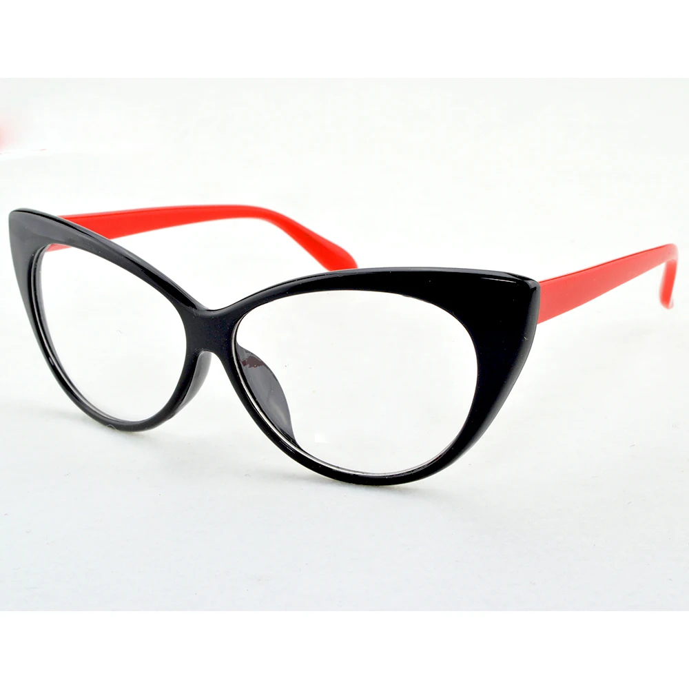 

Fashion Cat's Eye Reading glasses Black And Red Frame Anti-fatigue Coated Lens With Case +0.75 +1 +1.25 +1.75 +2 to +4