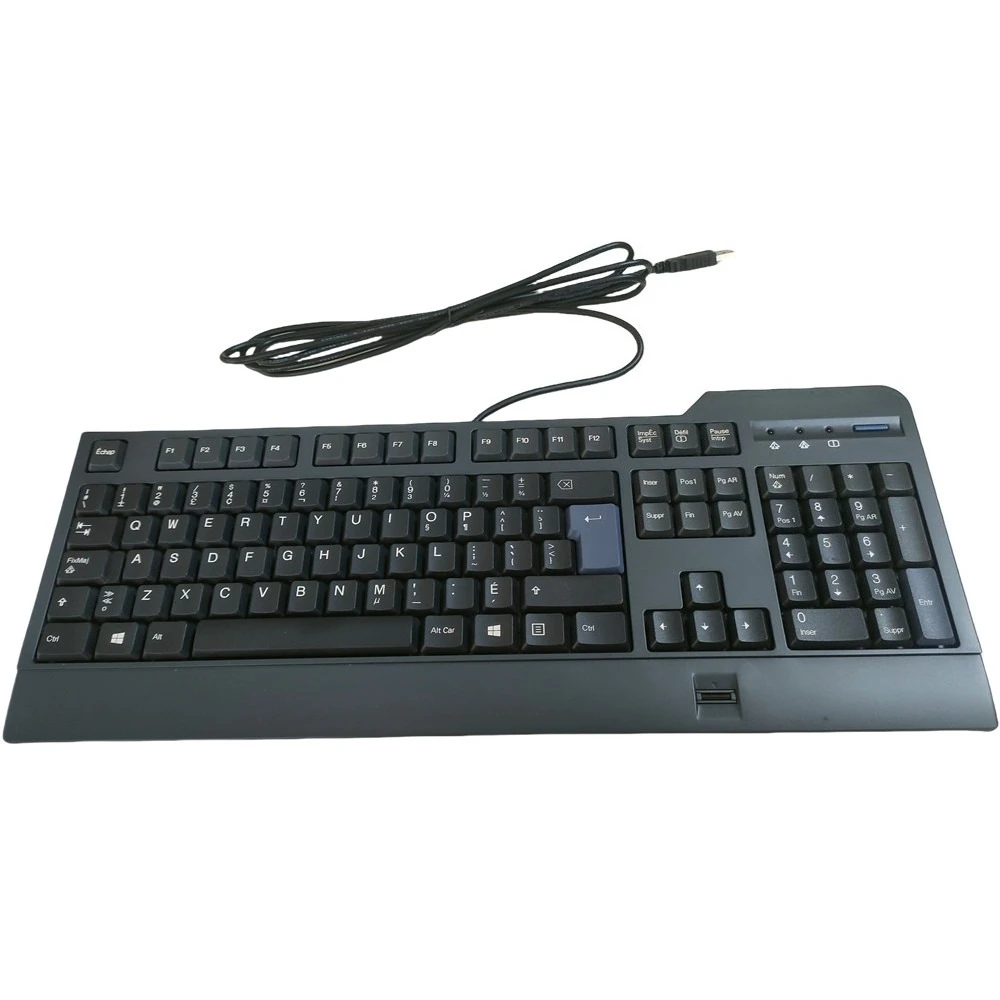 Canada French layout USB Wired fingerprint identification keyboard for Lenovo  kuf1256 Laptop desktop