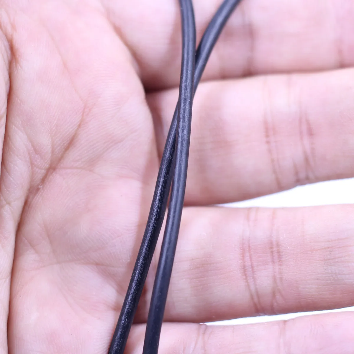 Rubber Cord Thread String Strap Rope Black Round For Bracelet Jewelry Craft DIY Findings 1.5mm 2mm 2.5mm