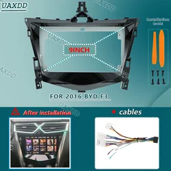 FOR 2016 BYD F3 9INCH Car Radio Android DVD MP5 Stereo audio screen multimedia video GPS player navigation cables Harness frame