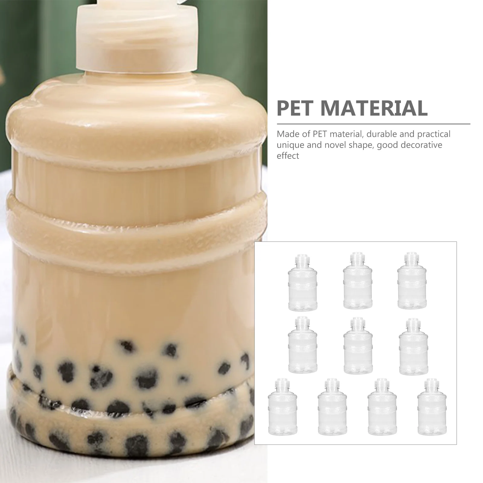 

10Pcs Water Bucket Bottles Clear Food Safe Pet Disposable Cups Beverage Containers Milk Tea Juice Juice Bottles