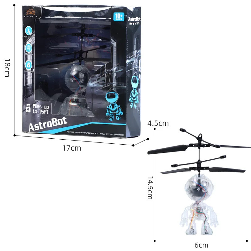 Inductive flying robot levitating toy charging Remote Control Airplanes Toys for Boys Child Shatter-resistant Flying Toys YK17