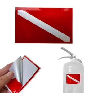 5 Buah Stiker Bendera Penyelam Scuba Stiker Bendera Bawah Penyelam Tahan Cuaca Stiker Selam Vinil Tahan UV untuk Tangki Mobil Laptop Botol 10 peta selam penjualan terbaik - №
