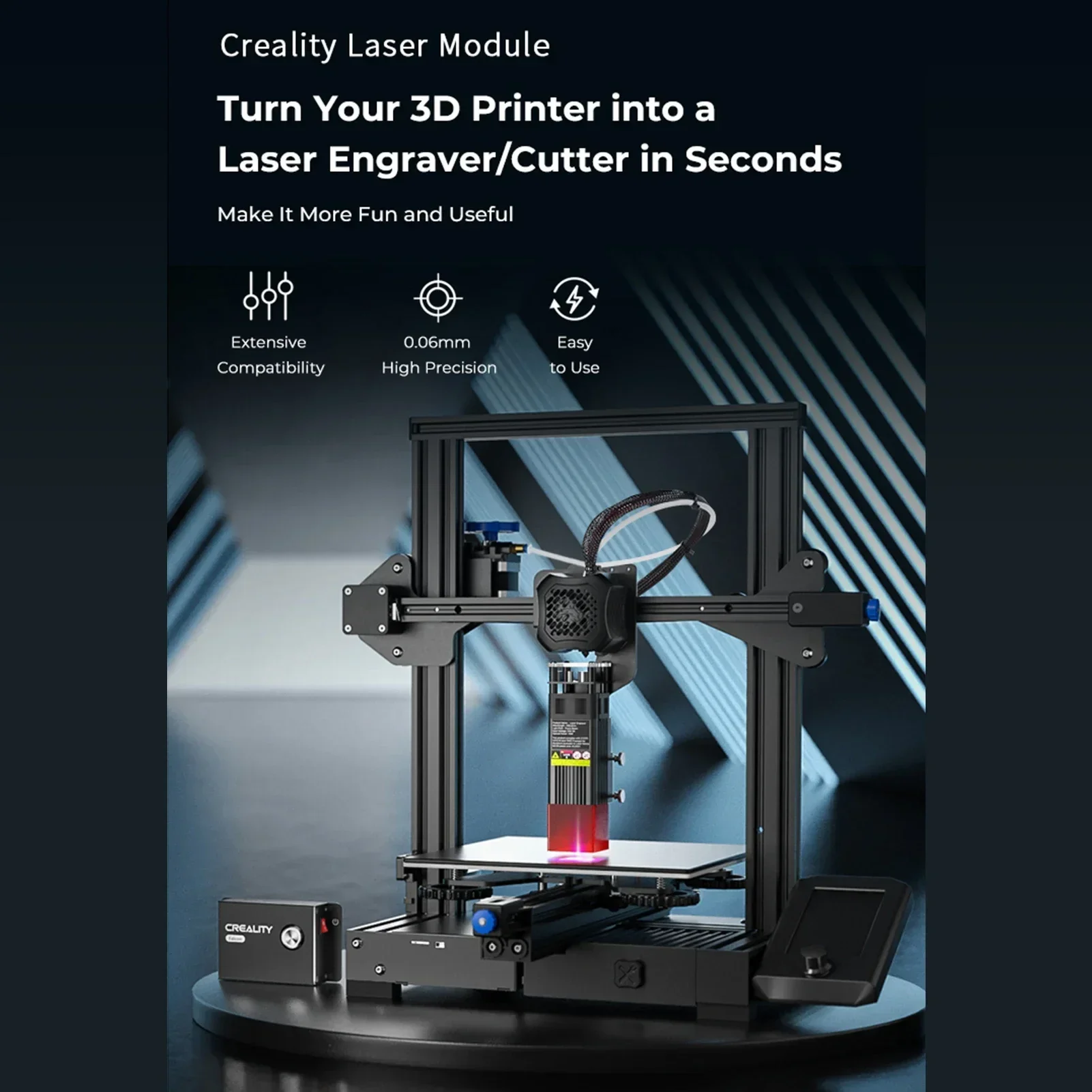 Zestaw modułów do grawerowania laserowego Creality 10W 5W 1.6W 0.06mm Części do precyzyjnych drukarek 3D do serii Ender 3 / Neo / S1 CR-10 Mini