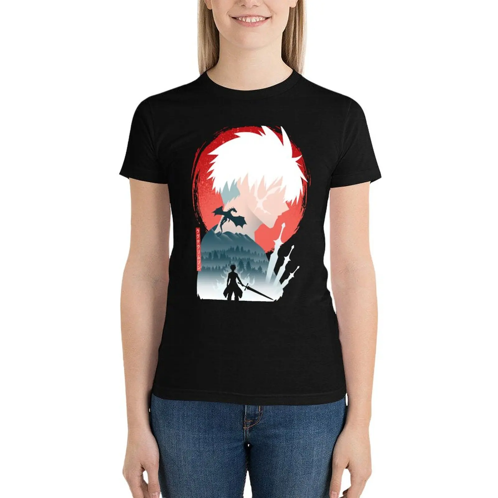 

Ragna Landscape T-Shirt lady clothes Short sleeve tee t-shirt dress for Women graphic