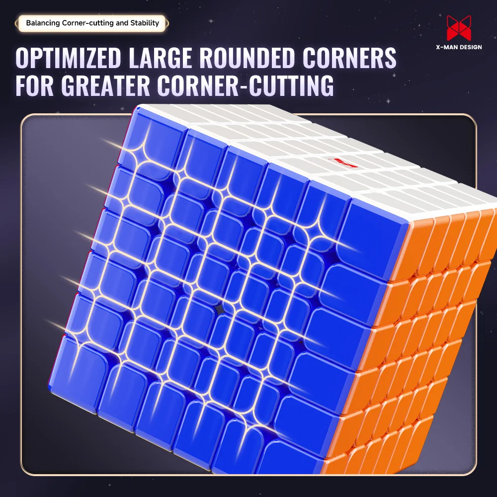 [ECube] QiYi XMD Shadow V3 UV 6x6x6 Magnetkern Zauberwürfel X-Man Shadow V3 M – Hochwertiges Speedcubing-Puzzlespielzeug