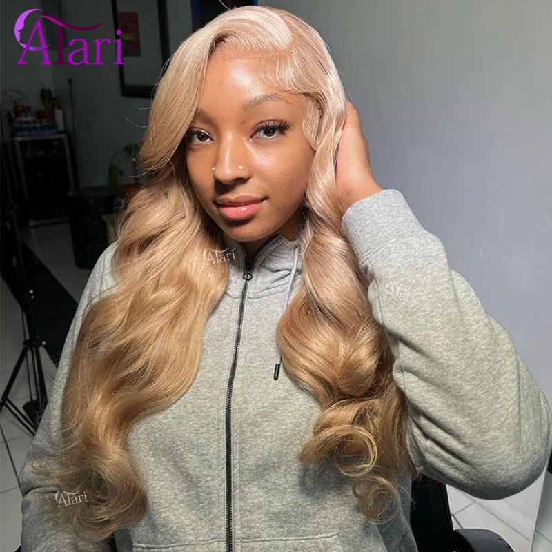 Transparent Matt gold 13x6 Lace Frontal Human Hair Wigs Brazilian Honey Blonde 13x4 Lace Front Wig for Black Women Pre Plucked