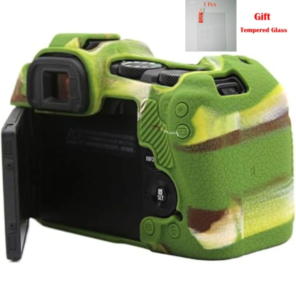 

Soft Silicone Camera Case Protective Body Cover Bag, For Canon R8 DSLR Camera Protector Bag Body Cover + free tempered film