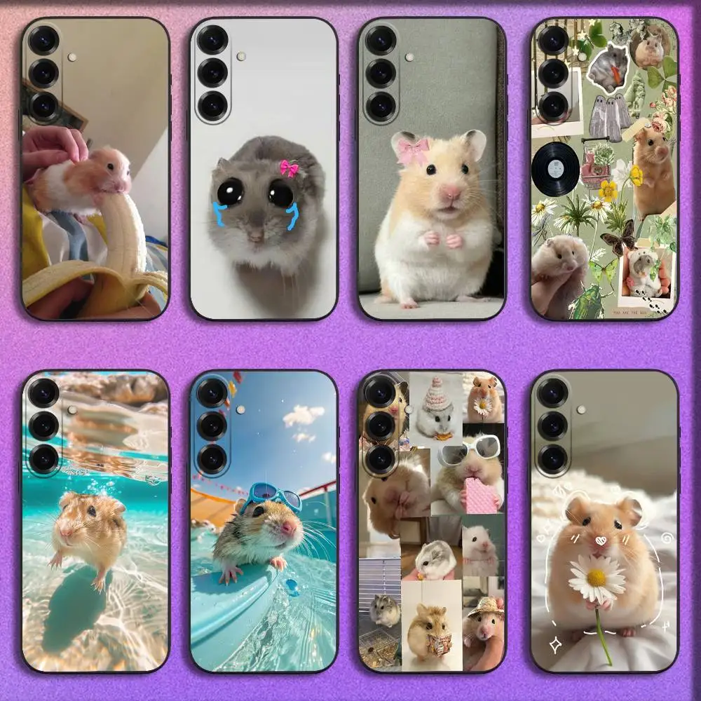 

Cute Funny Hamster Mouse Phone Case For Samsung S25,S24,S21,S22,S23,S30,Ultra,S20,Plus,Fe,Lite,5G Black Cover
