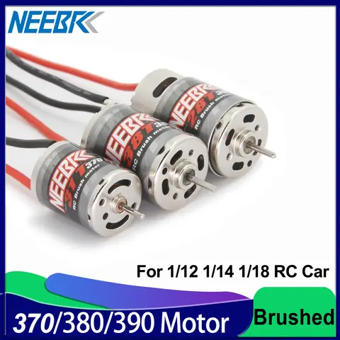 DSPOWER 370 380 390 Brushed Motor DC MOTOR for 1:10 1:12 1:14 1:16 1:24 RC CRAWLER AXIAL SCX24 B17 TAM54393 TRX 7075 Titian