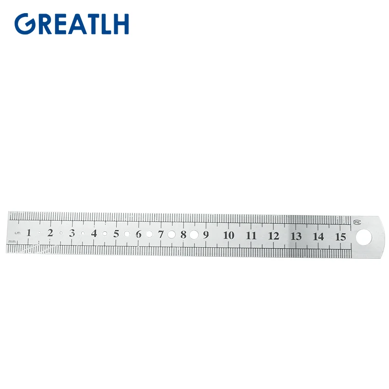 5pc Orthopedic Stainless Steel Ruler Kirschner K Wire and Bone Screw Diameter Lenght Measuring Ruler with 8 Holes Pet Instrument