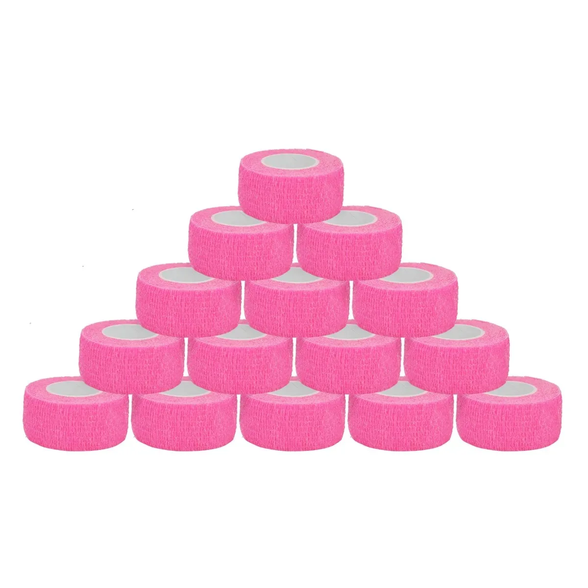 Self Adherent Cohesive Bandage Wrap Stretch Non Woven Self Adhesive Tape - light pink Colour Athletic Elastic Bandage