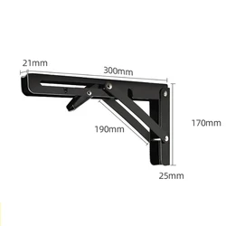 4/8/10/12 Inch Triangle Folding Angle Bracket Heavy Duty Metal DIY Collapsible Shelf Hinge Etrack Accessories For Work Bench