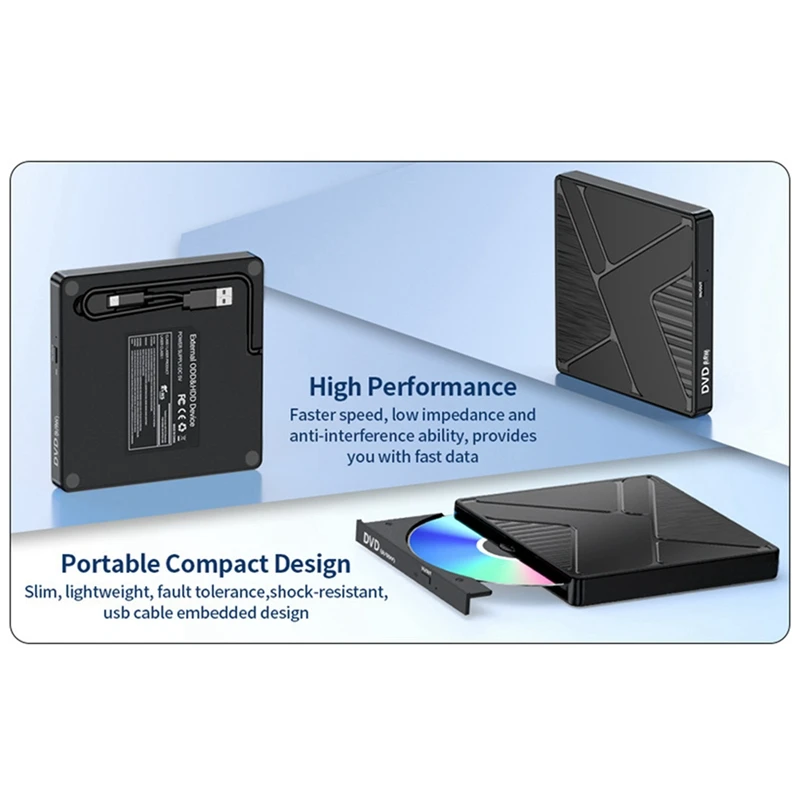 New USB3.0 Mobile Disc Reading CD Playback External Optical Disc Drive DVD Burning And Recording