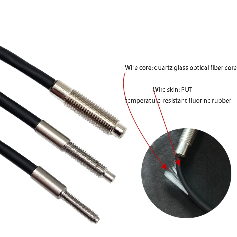 fiber optic sensor High temperature resistant 150 degree PGSL PTGSL reflection through beam M3 M4 M6 fiber optic sensor