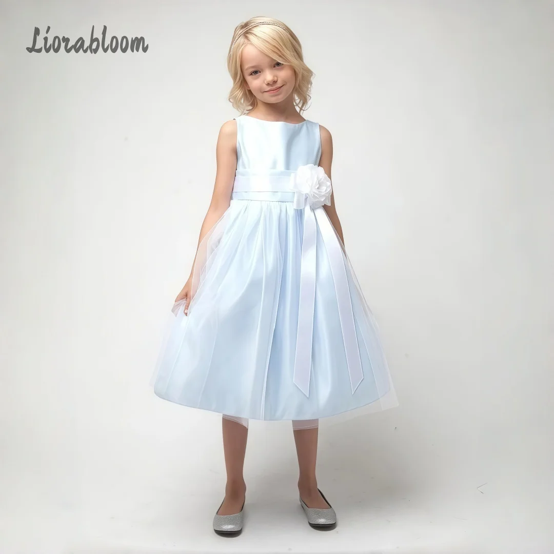 

Customized Lace Flower Girl Dress Tulle Princess Gown Lace-up Back Wedding Party Attire свадебное платье