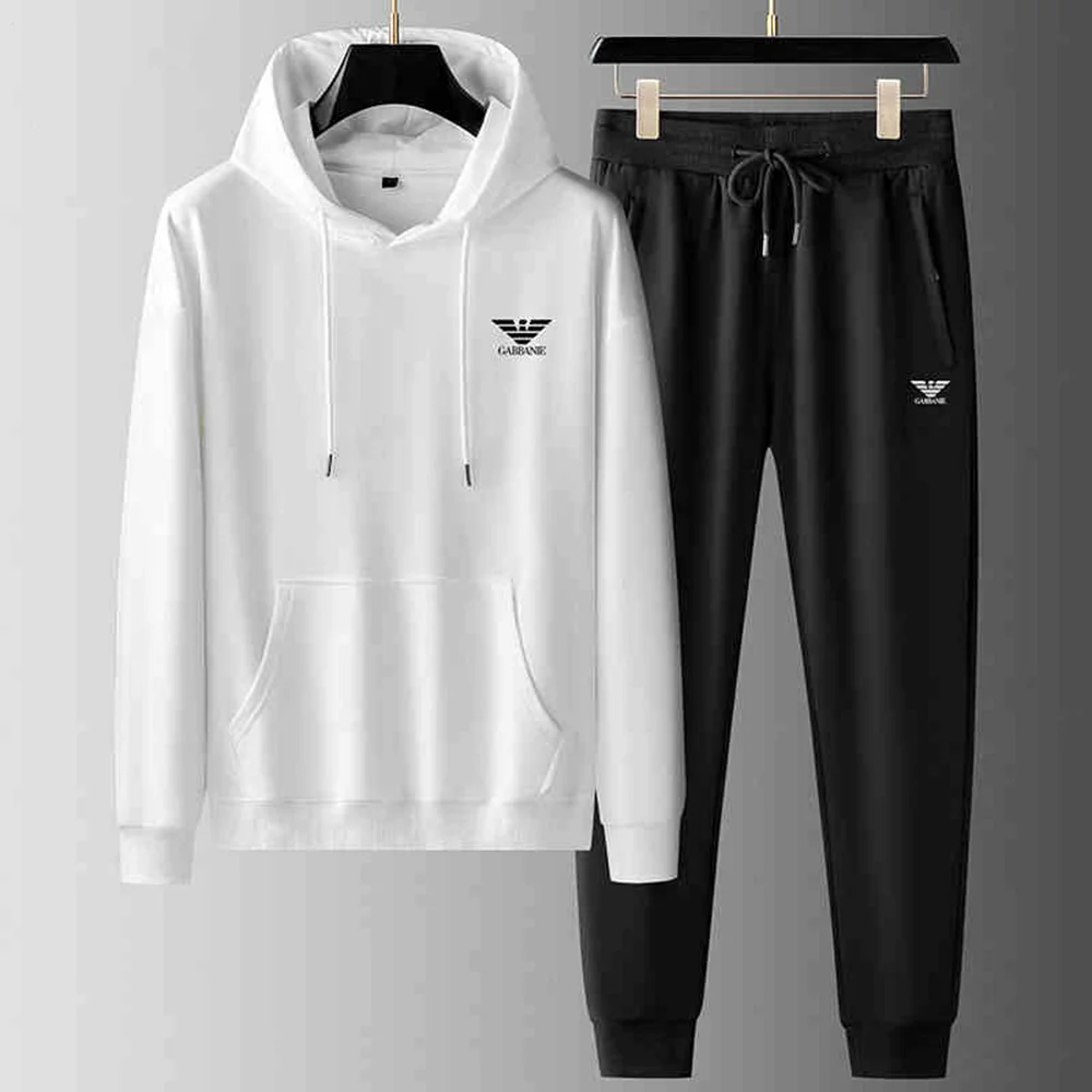 Autumn Winter  Hoodies Suit Casual 2 Piece Sets Tracksuit Outfits Fashion Clothing Pullover Fleece Pant Sets