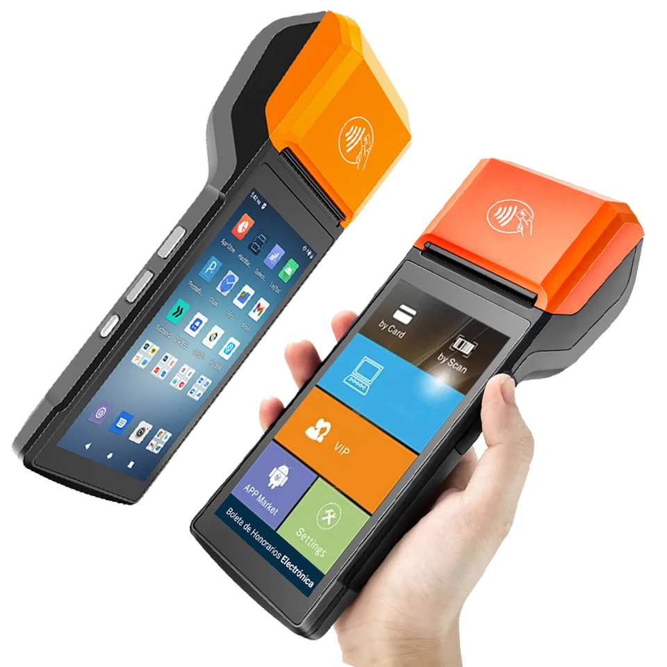 Android 14 POS Terminal Smart Quad-Core NFC 4G Handheld Mobile Payment Device With 58mm Thermal Printer CE OEM R330 Plus