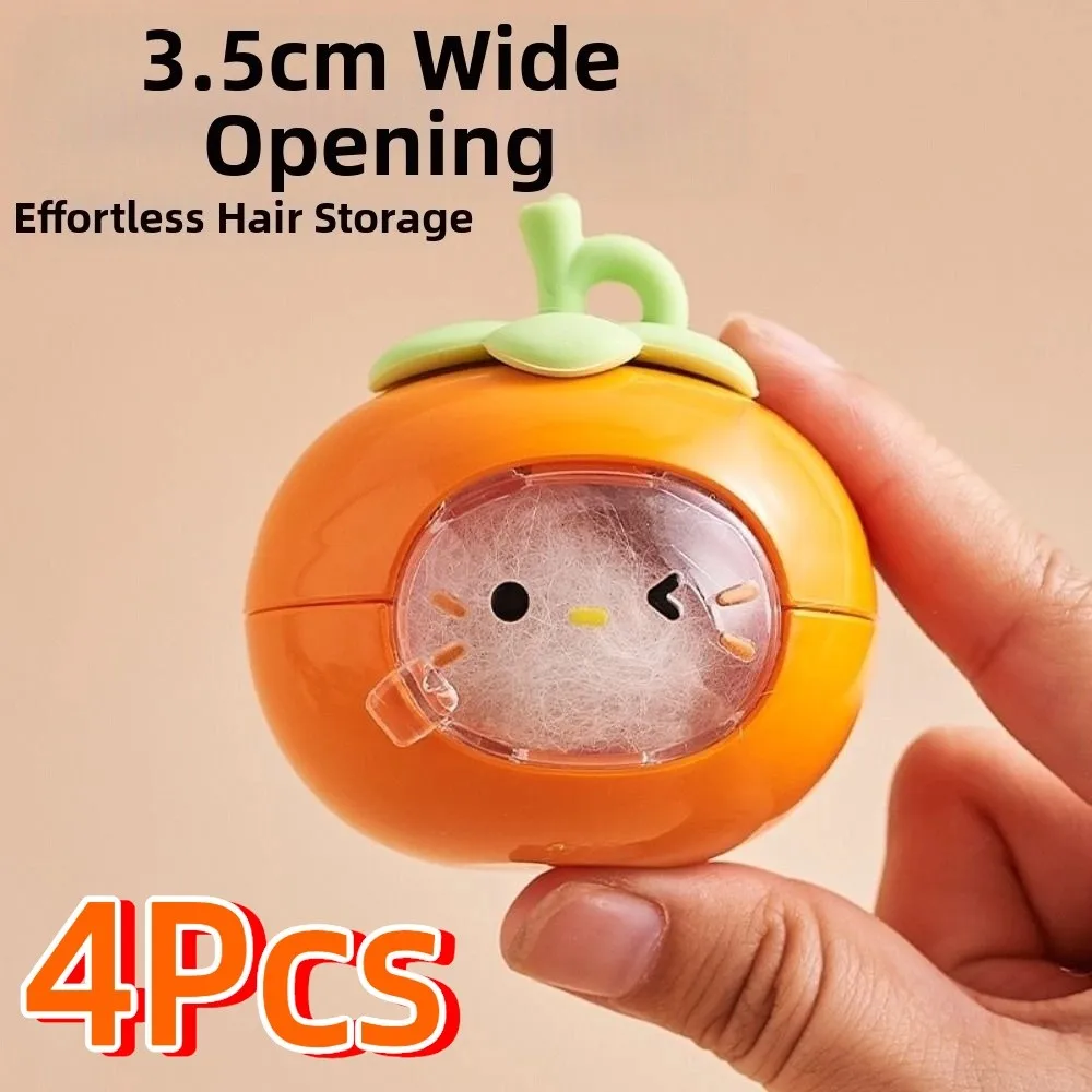 

4Pcs Creative Pet Hair Keychain Transparent Portable Pet Memorial Key Ring Moisture Proof Cute Pet Tooth Collection Box