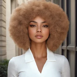 Brazilian Afro Kinky Wave Bob Wigs Blond 27# 99J Black Dark 1B Remy Human Hair Wigs P2/33# F1B/99J With Bang For Women