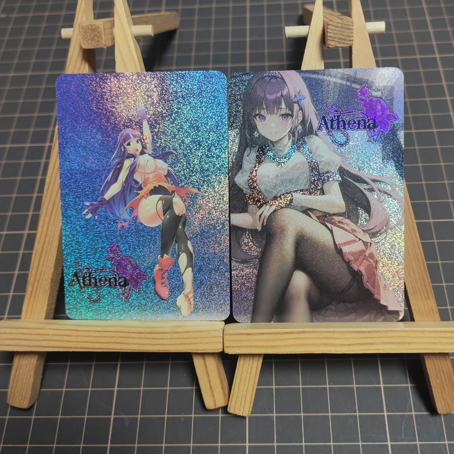 

2Pcs/set THEKINGOFFIGHTERS Asamiya Athena ACG Diy Self Control Collect Signature Trading Flash Card Anime Cartoon Original Gift