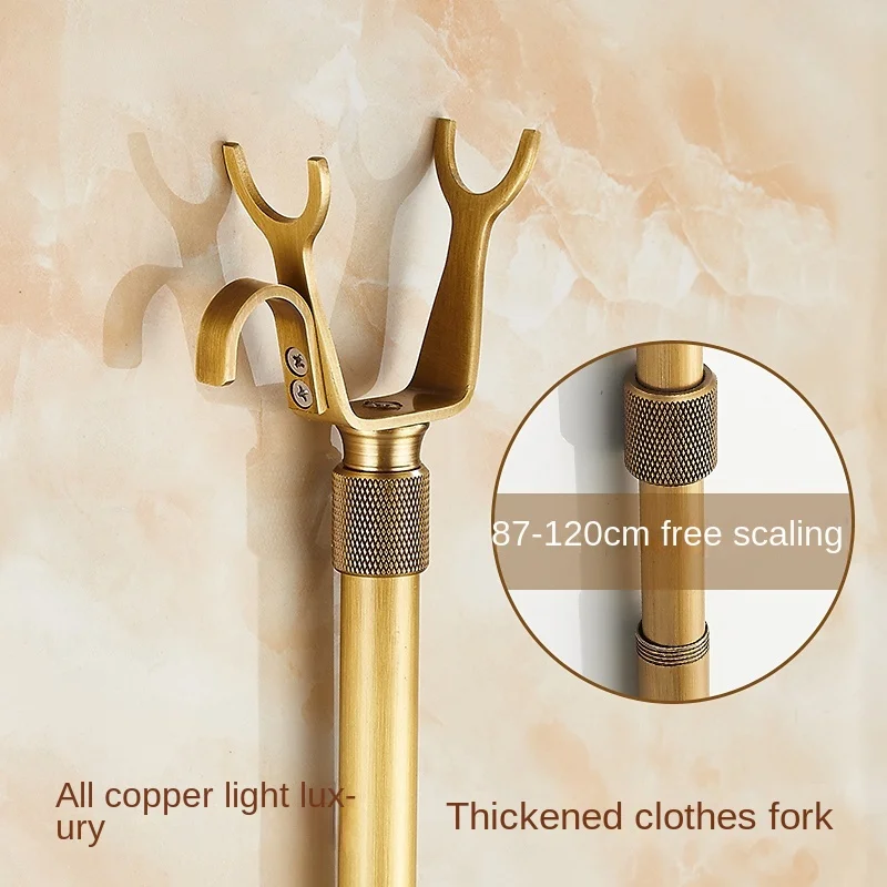 

Расширяемый держатель для одежды, для дома, для одежды из меди, держатель для сушки, для балкона, общежития, вилка для одежды, удлиненная одежда