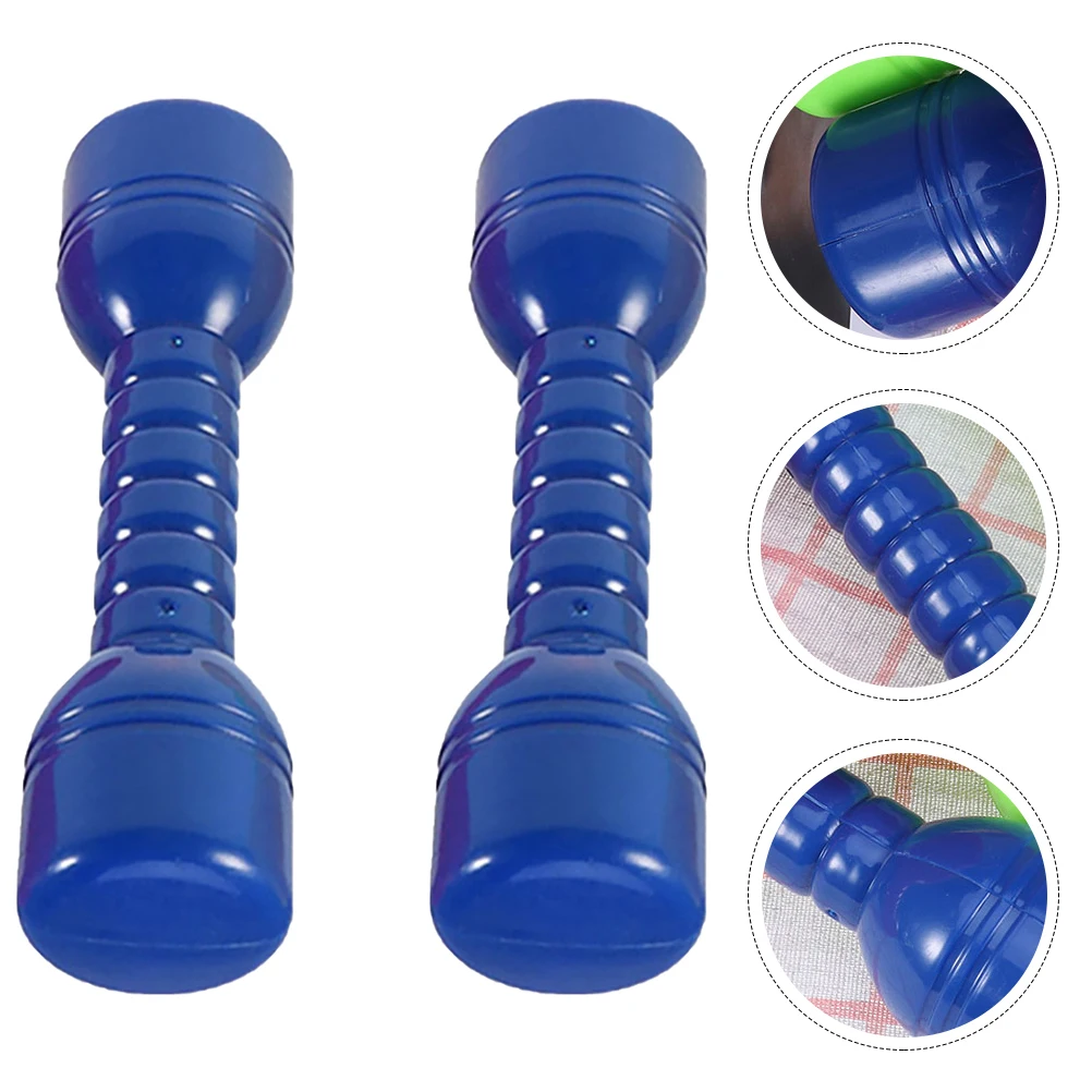 2pcs Colors Fitness Dumbbells Plastic Dumbbells Ergonomic Children Morning Exercise Barbells Hand Bar For Kindergarten