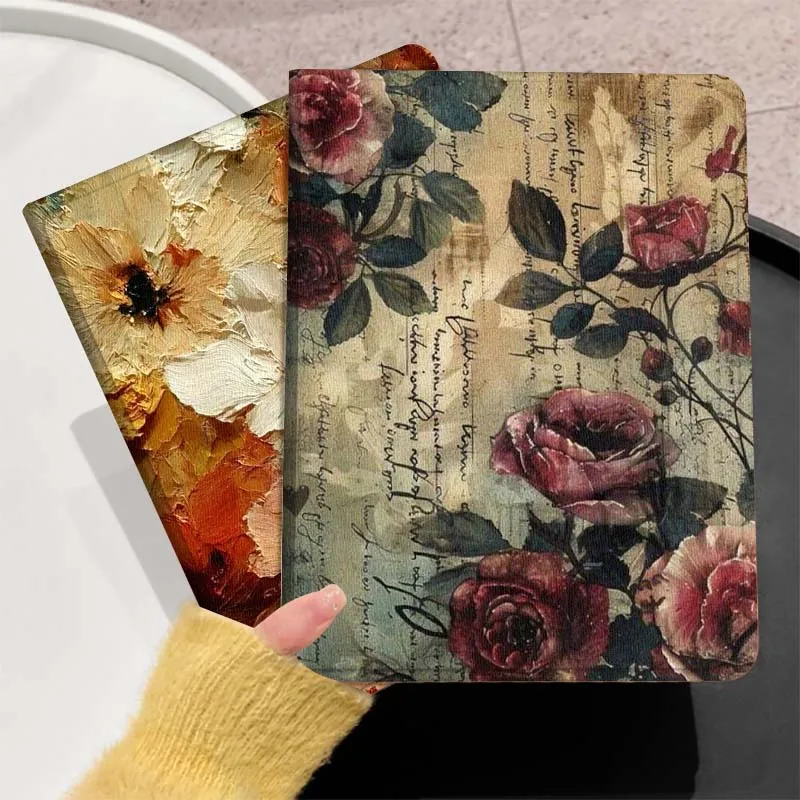 

Flowers Art Popular Design For Huawei MediaPad T5 T10s M6 M5Lite SE Honor Tab 5 6 7 V7 V8 X8a X9a Pro Soft Tablet Case Gift
