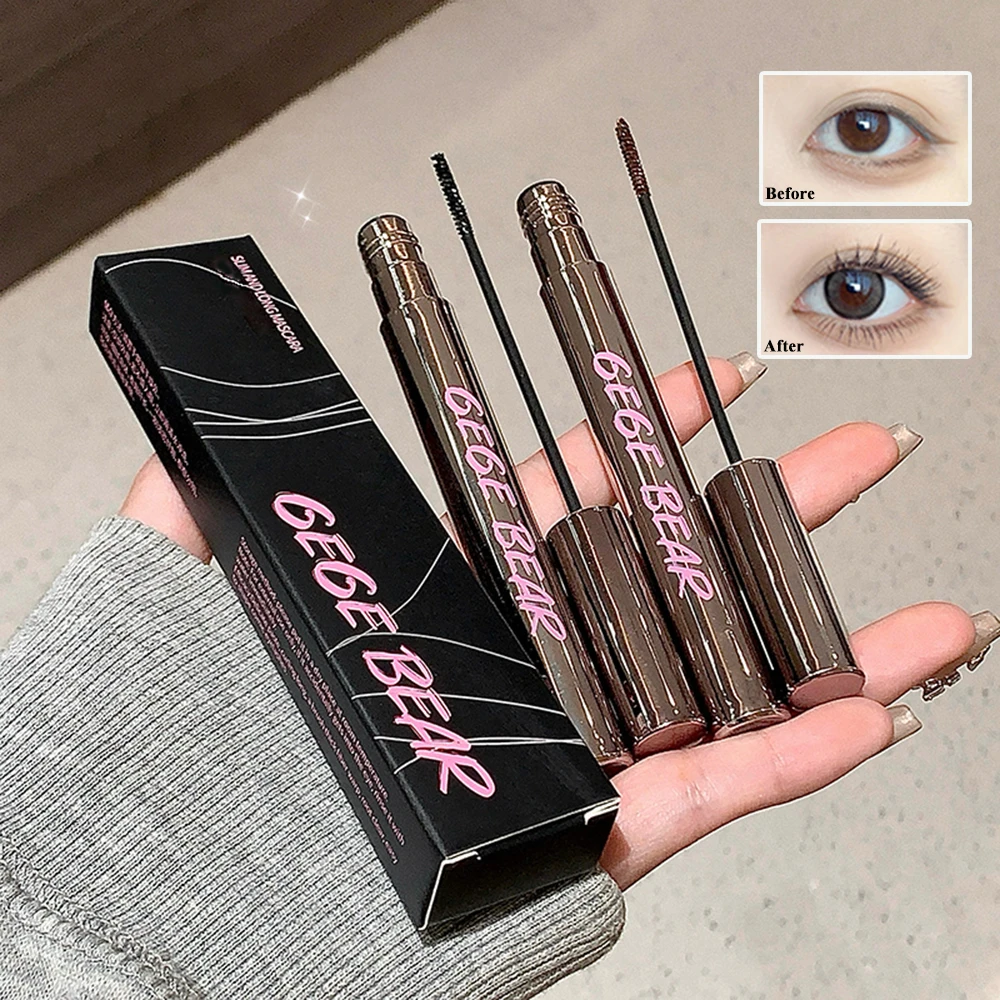 Gege Bear Long Curling Mascara Natural Curling กันน้ํา ติดทนนาน รองพื้นขนตาไม่เลอะเลือน