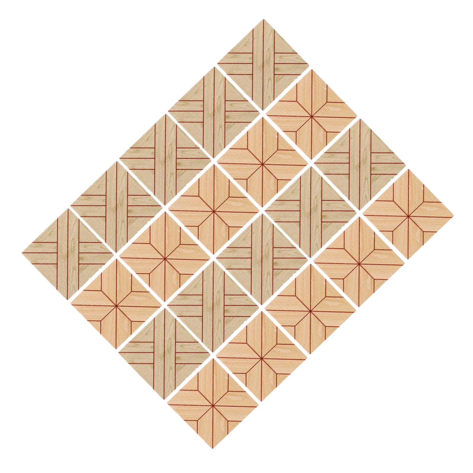 

20 шт. миниатюрной винтажной двусторонней деревянной плитки для пола кукольного домика, для декора кухни, гостиной, спальни